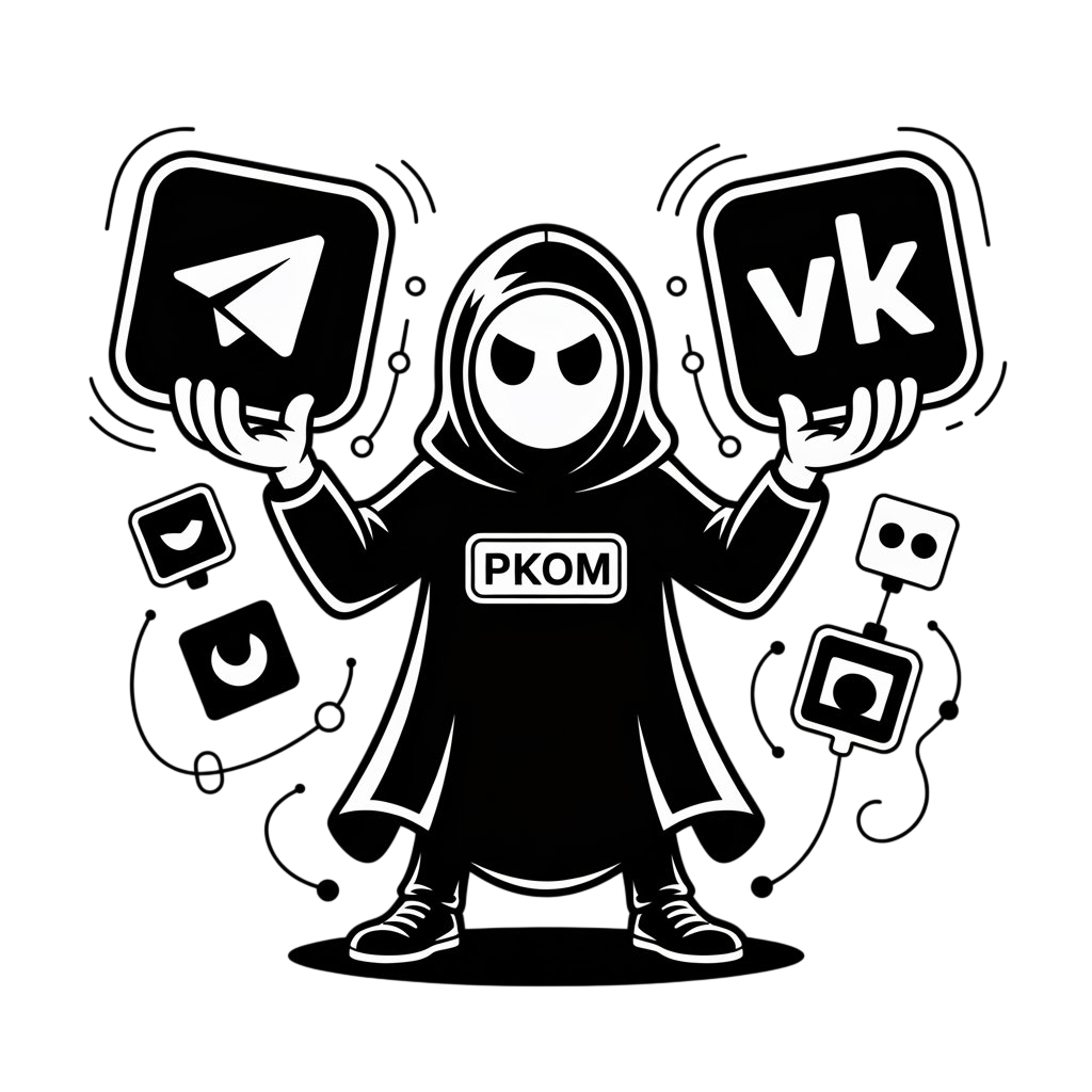 PKOM — Telegram и ВКонтакте